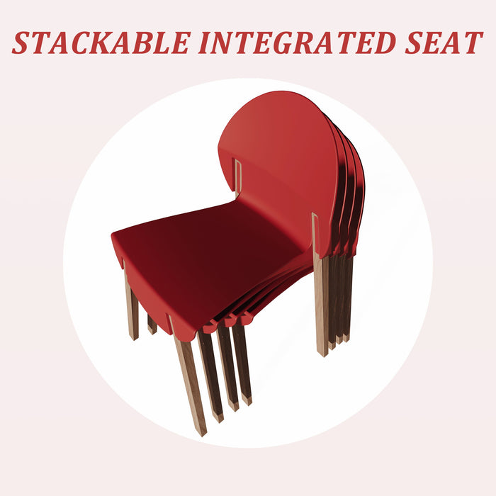 4 Piece Set Of Single Chairs With Long Table