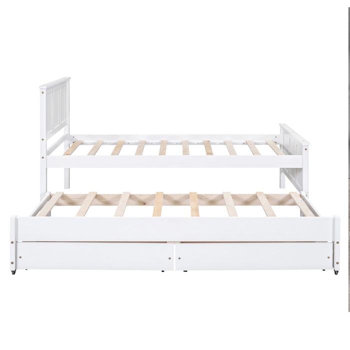 Platform Bed With Trundle And Drawers