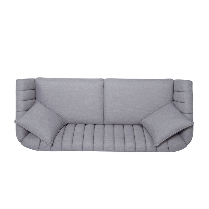 Contemporary 3 Seater Sofa With Plush Accents