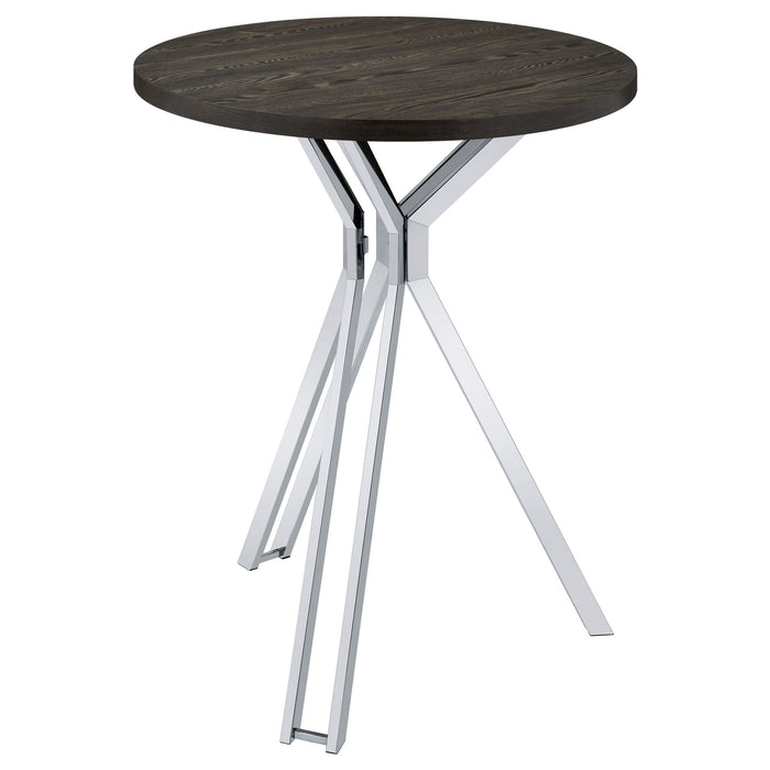 Edgerton - Round Height Bistro Bar Table - Dark Oak