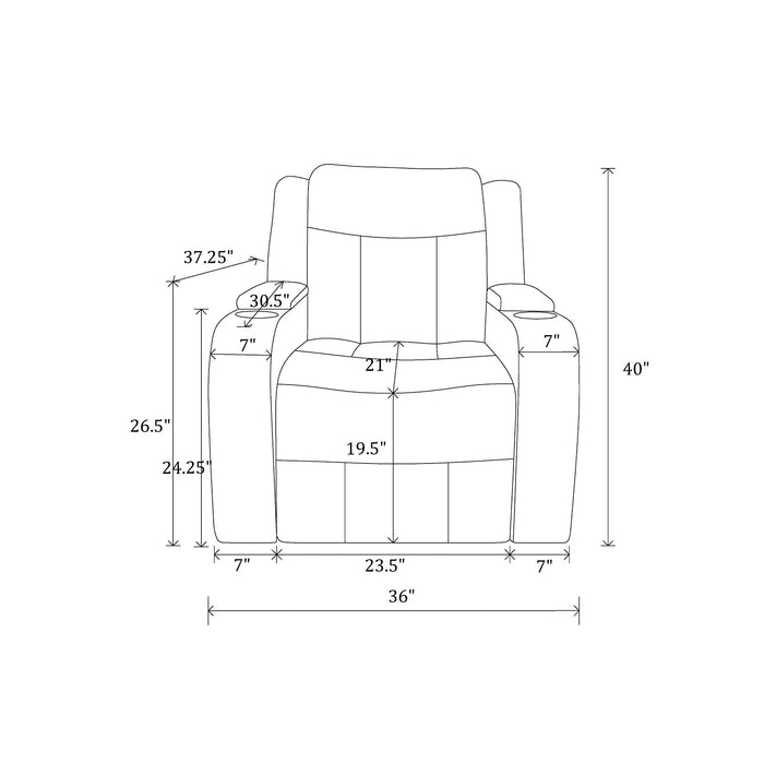 Blanca - Power Reclining Set With LED Lights, USB And Built In Speakers