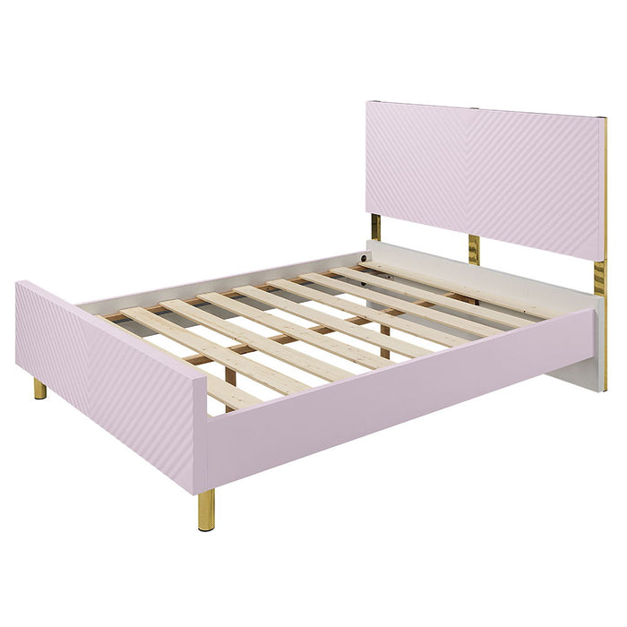 Gaines - Full Bed - Pink High Gloss