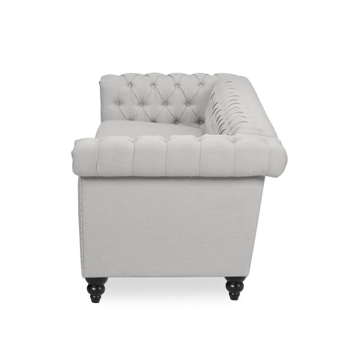 Chesterfield Style 3 Seater Sofa With Deep Button Tufting