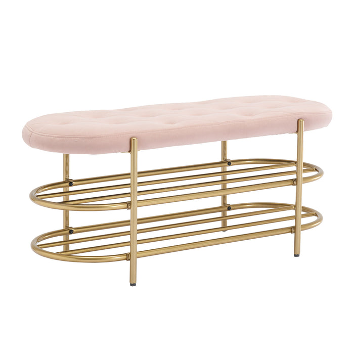 Coolmore Living Room Bench, End Of Bed Bench - Pink