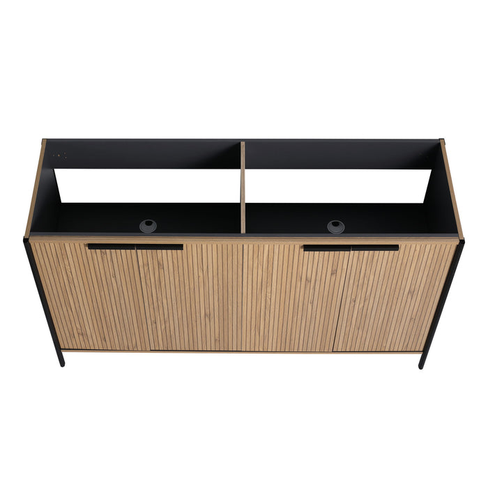 Contemporary Freestanding Bathroom Vanity With Adjustable Shelves