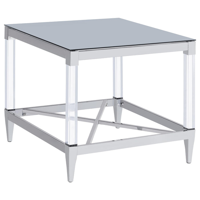 Lindley 3-piece Square Coffee and End Table Set Chrome