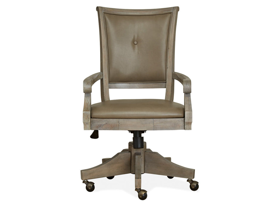 Lancaster - Fully Upholstered Swivel Chair - Dove Tail Gray
