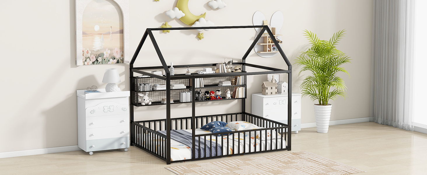 House Frame With Fence And Shelves