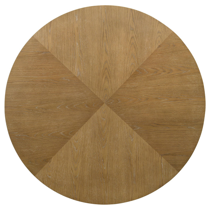 Kent - Round Dining Table - Brown Oak