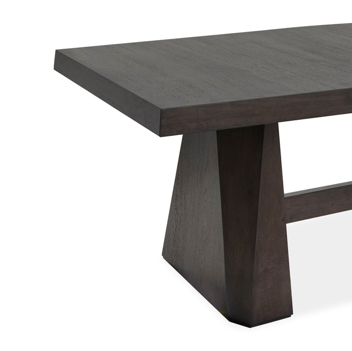Tauren - Extendable Double Pedestal Dining Table - Coffee Bean
