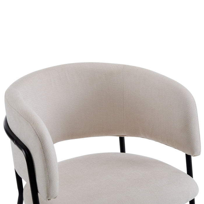 Modern Upholstered Arm Dining Chair Set