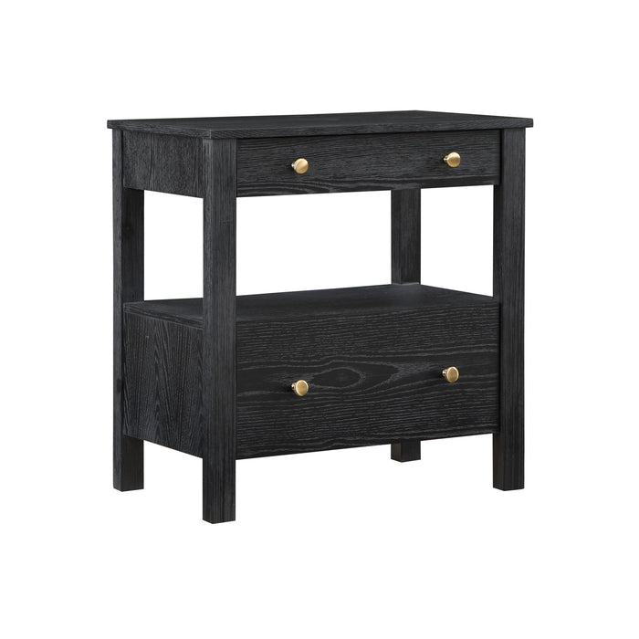 Danielle - 2 Drawer Nightstand With Knobs - Black