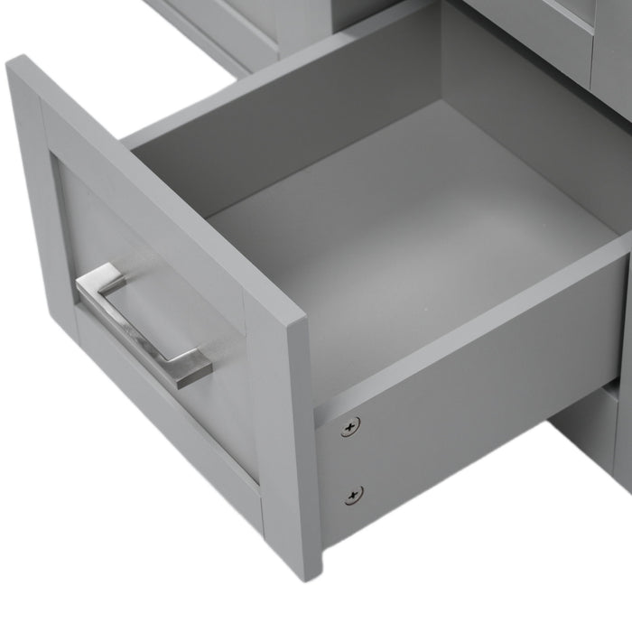 Double Sink Bathroom Vanity With Quartz Countertop