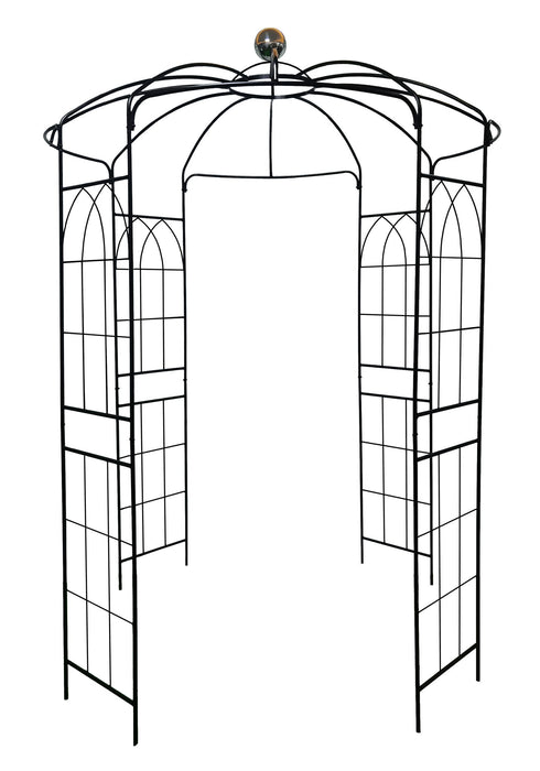 Metal Garden Arch Iron Garden Arbors Gazebo Dia High Birdcage Shape Pergola Pavilion For Wedding Ceremony