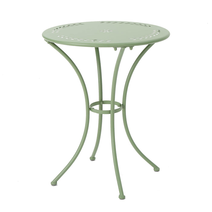 Ambrosia - 3 Piece Bistro Set With Leaf Motifs Top And Seat