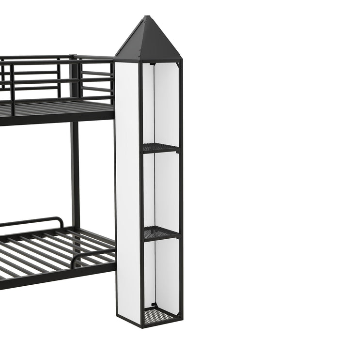 Castle Shaped Bunk Bed With Wardrobe And Storage