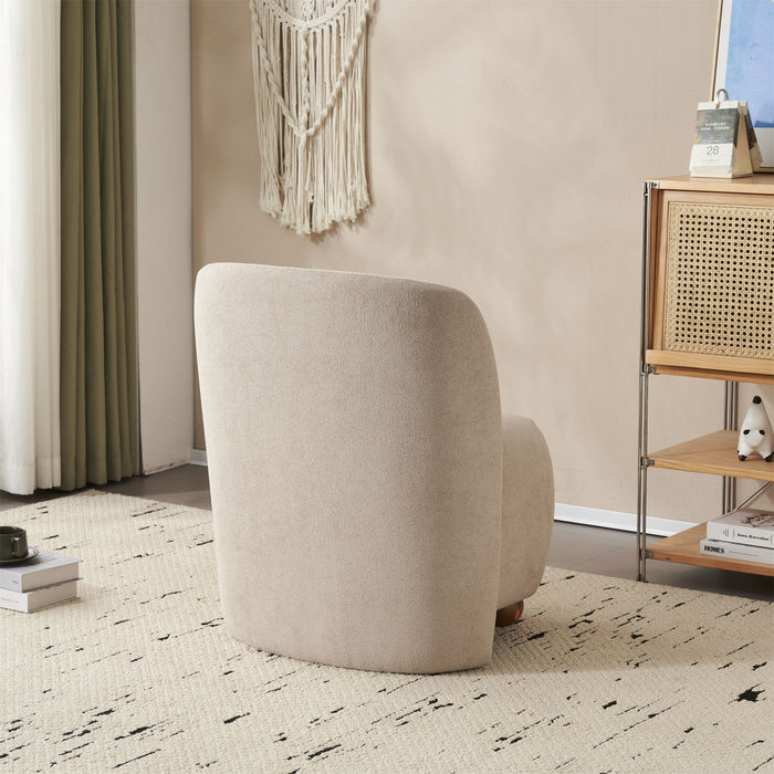 Modern Low Back Accent Upholstered Armless Living Room Chairs, Round Feet