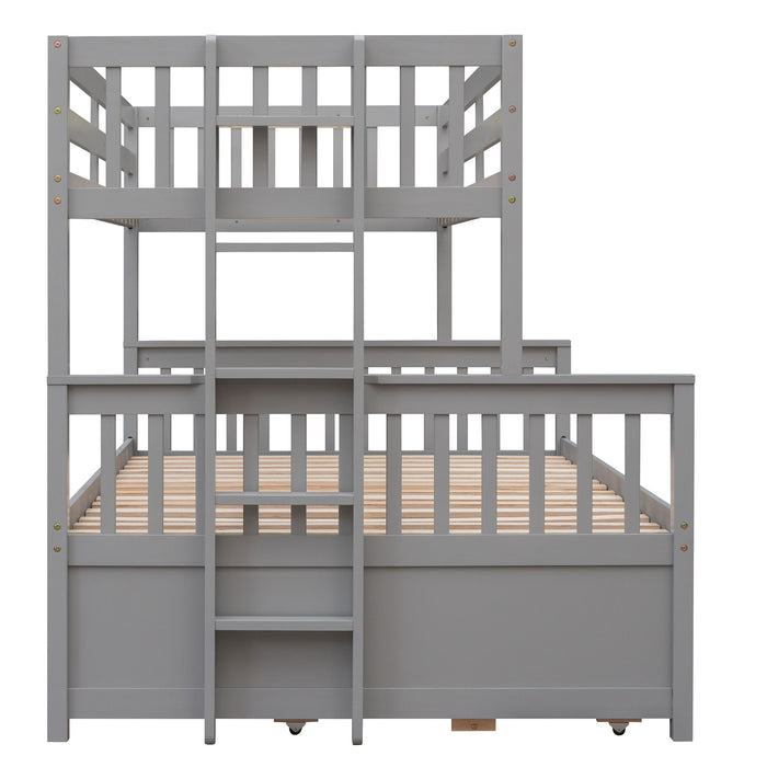 Bunk Bed With Twin Size Trundle And Drawers