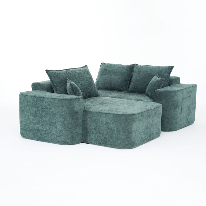 L-Shaped Sectional Sofa Couch With Chaise, Extra Deep Seats