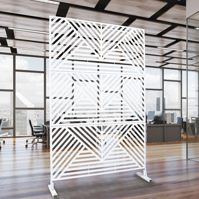 Freestanding Outdoor & Indoor Freestanding Metal Privacy Screen