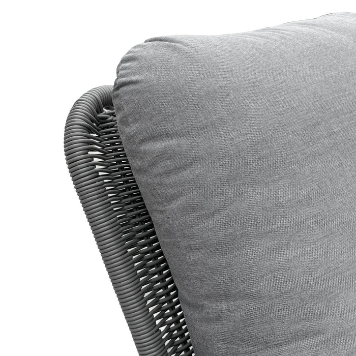 Contemporary Minimalist Wicker Rocking Chair With Soft Cushions And Durable Wooden Frame