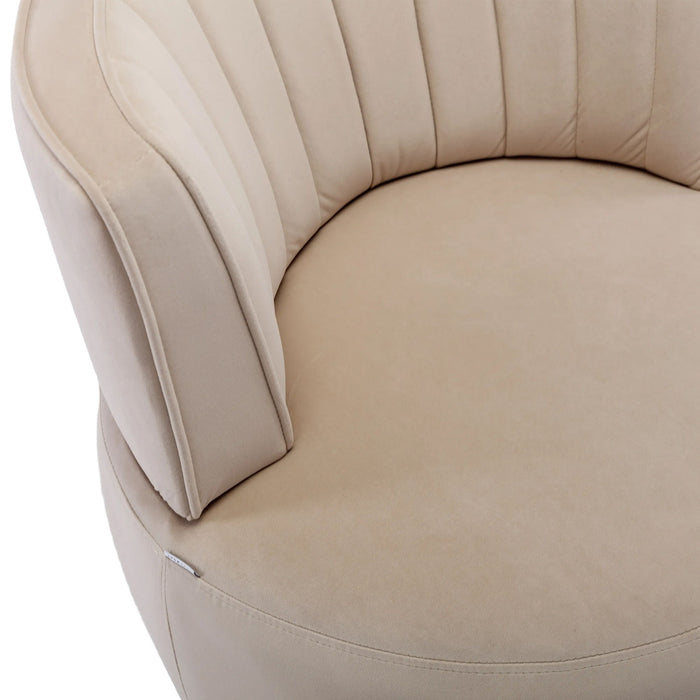 360 Degree Swivel Cuddle Barrel Accent Sofa Chairs, Round Armchairs With Wide Upholstered, Fluffy Chair
