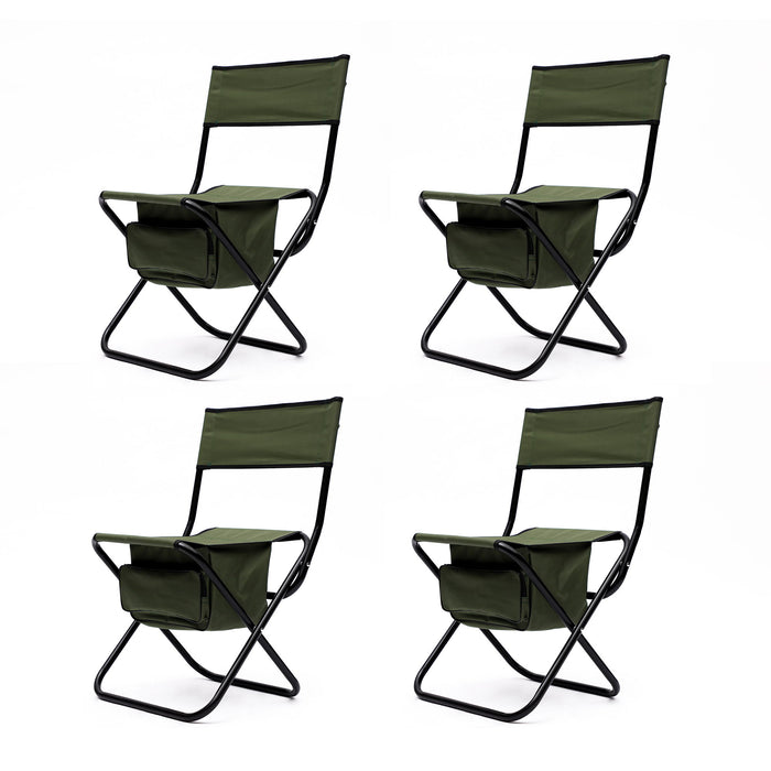 Folding Outdoor Chairs With Storage Bag, Portable Chair For Indoor, Outdoor Camping, Picnics And Fishing