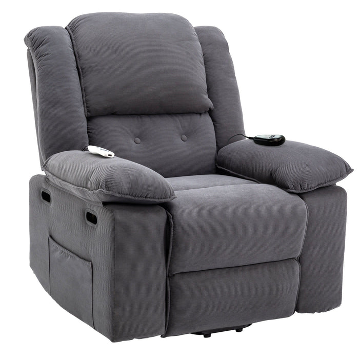 Massage Recliner Power Lift Chair With Adjustable Massage And Heating Function