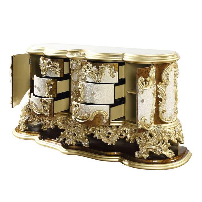 Acme Desiderius Dresser, Antique Gold & Hand Paint Brown