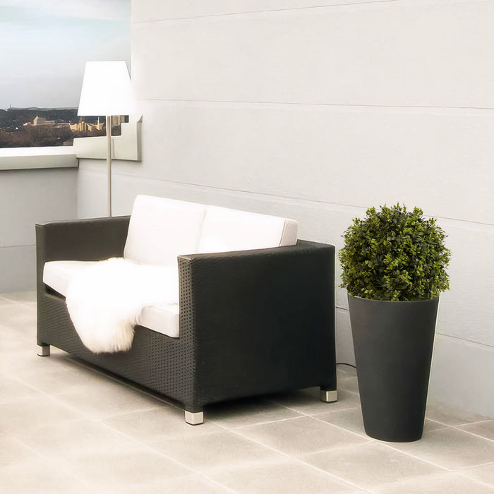 Artificial Ball Topiary Tree Decoration In Pot (Set of 2) - Green