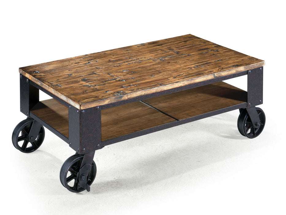 Pinebrook - Rectangular Starter Cocktail Table - Distressed Natural Pine