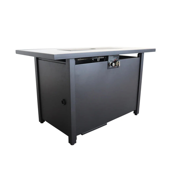 Rectangular Fire Pit With Frame Elegant Design