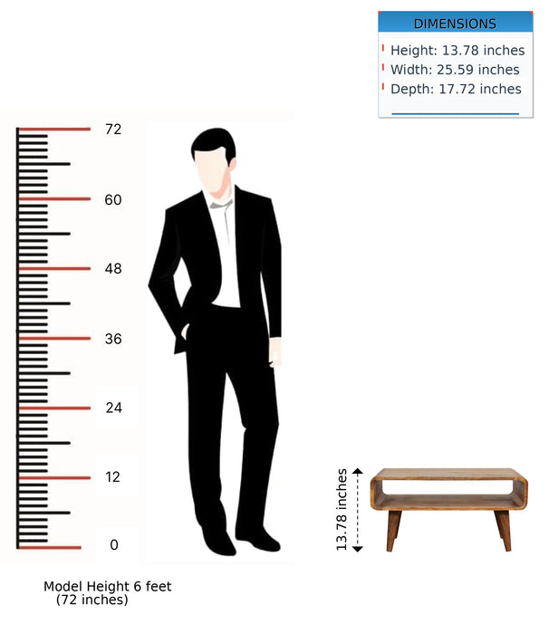 Solid Wood Open Media Unit