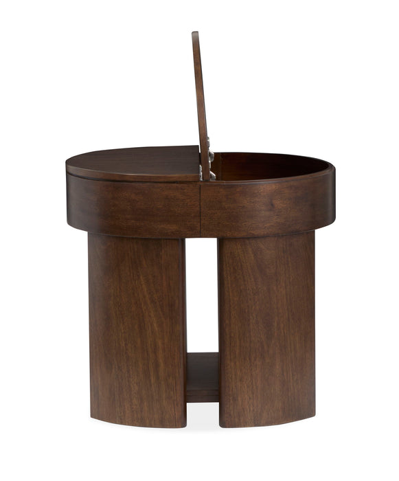 Holloway - Oval End Table - Toasted Almond