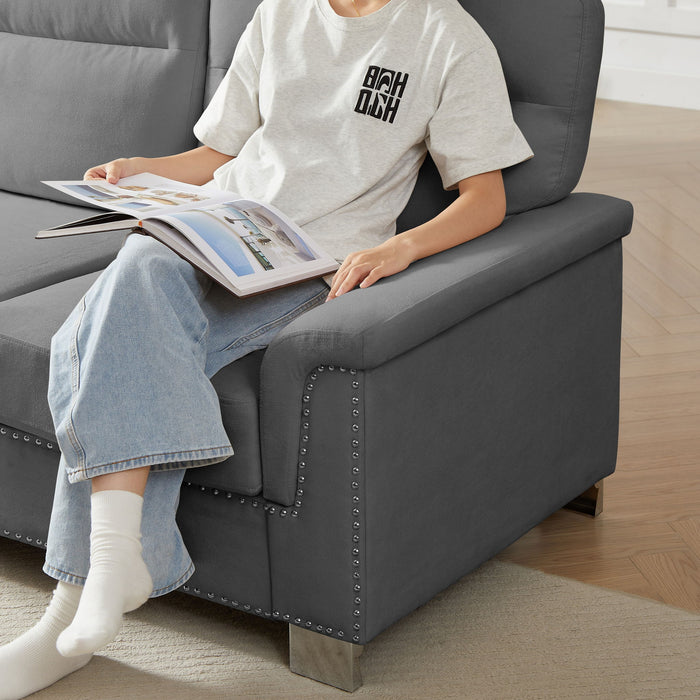 3 Seater Elegant Stationary Sofa