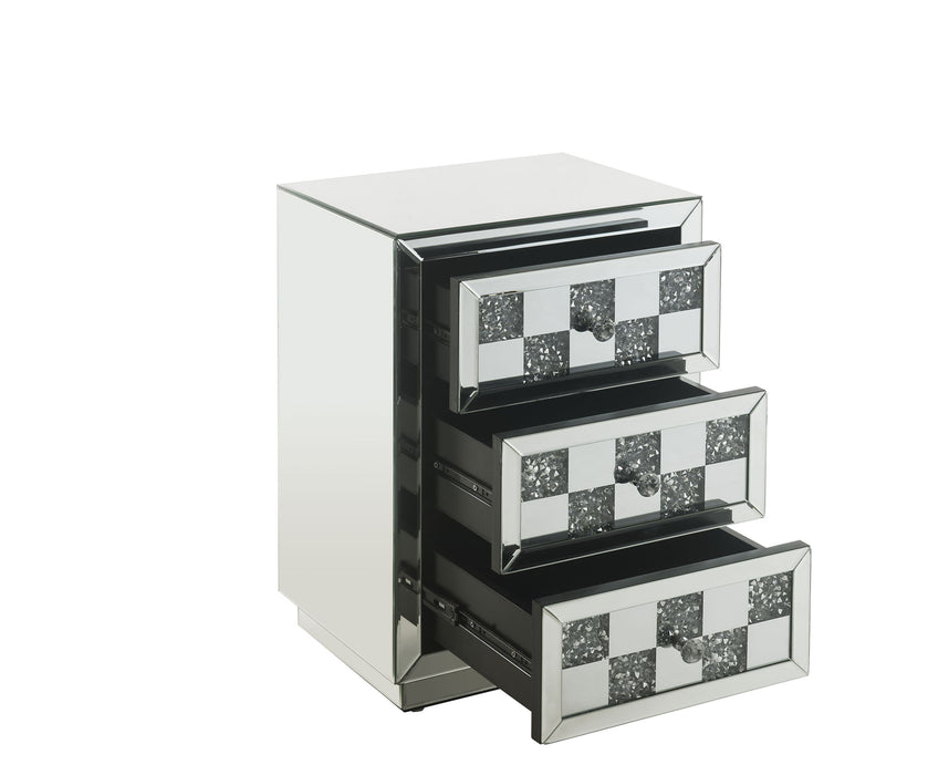 Noralie - Accent Table - Silver - Glass