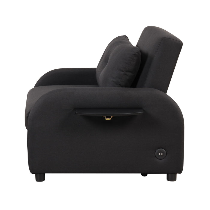 Versatile Pull Out Sofa Sleeper 3 In 1 With Wing Table & USB Charge, Compact Design