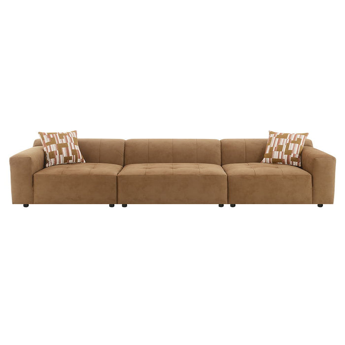 Zoey - Modular - Armless Chair - Chocolate Suede