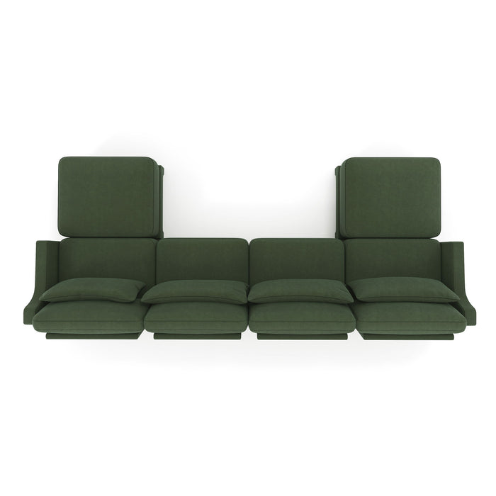 Stylish Sofa With Ottoman And Lumbar Pillows, Ergonomic Design