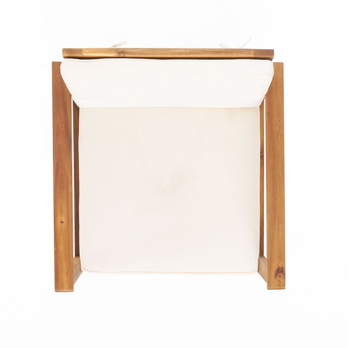 3 Piece Patio Set With Slatted Design, 2 Club Chairs And Coffee Table - Brown