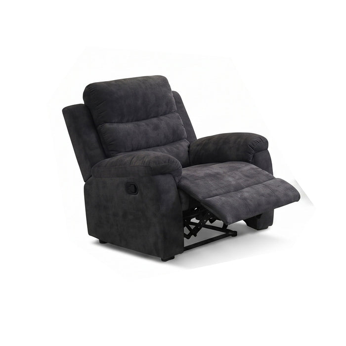 Manual Recliner Chair With 150° Recline, For Living Room - Dark Gray