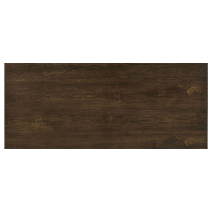 Decker 7-piece 82-inch Rectangular Dining Set Black and Walnut