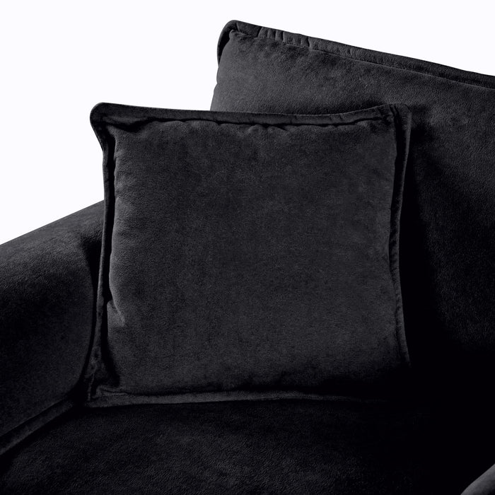 Modern Chenille Oversized Deep Seat Luxury 2 Piece Sofa Set With 4 Pillows