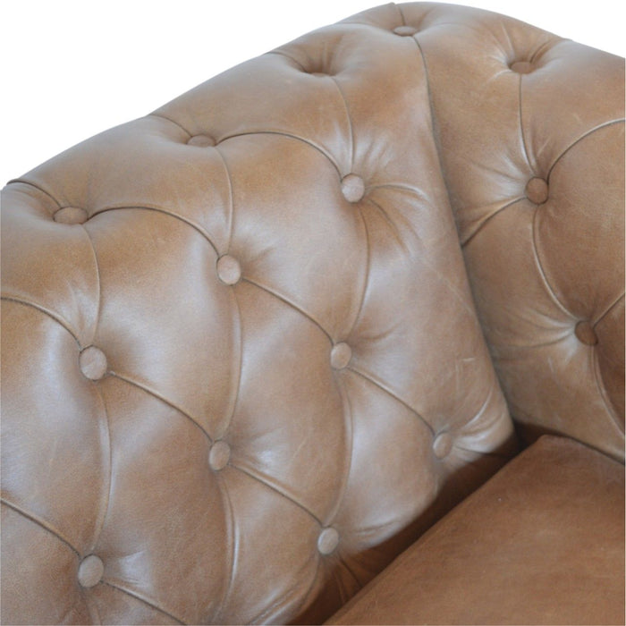 Buffalo - Leather Chesterfield Sofa - Brown