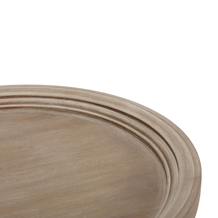 French Country Style Accent Table With Hourglass Design