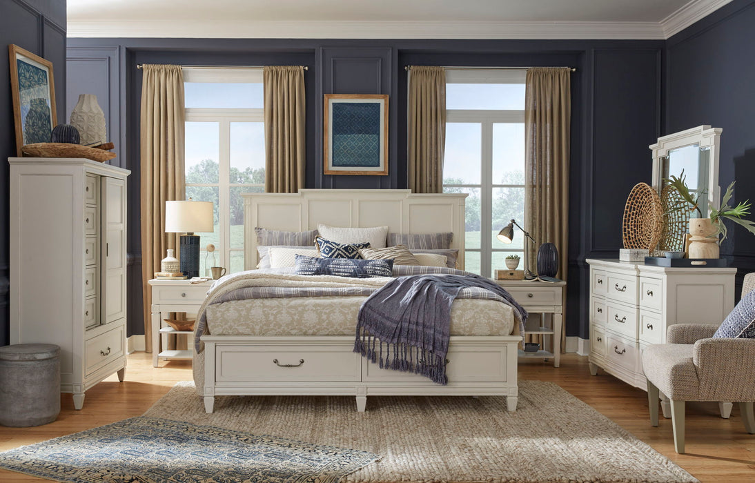 Willowbrook - Open Nightstand - Egg Shell White With Slight Rub Through