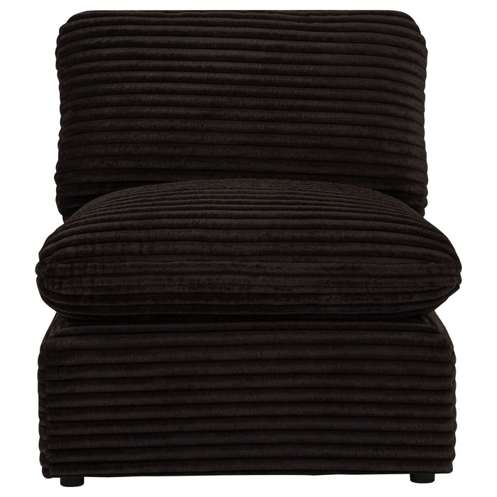 Collins Modular Armless Chair Chocolate Brown