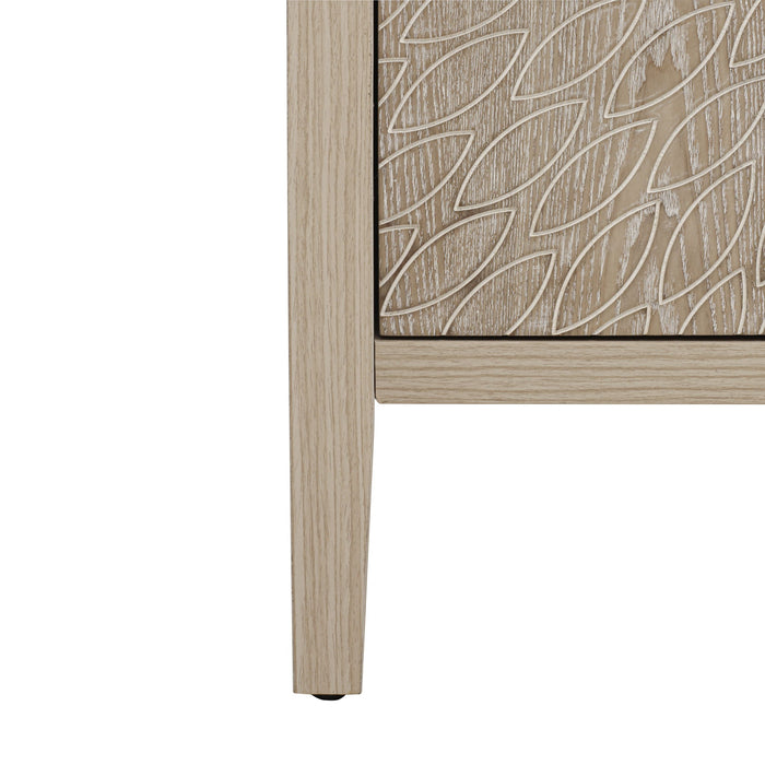 Modern Storage Cabinet With 4 Doors & Adjustable Shelves