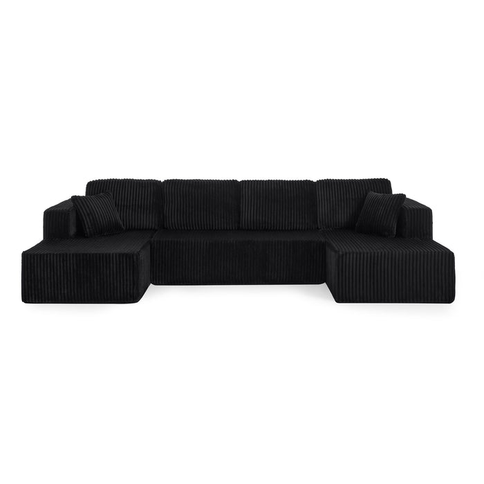 Modern Minimalist U - Shape Modular Sectional Sofa