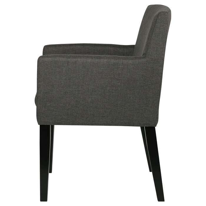 Yorkshire - Upholstered Dining Arm Chair With Cushioned Arms (Set of 2) - Gray